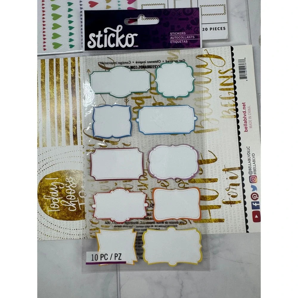 Scrapbook Sticker Lot Sticko Paper Studio Jot Butterfly Floral Alphabet New